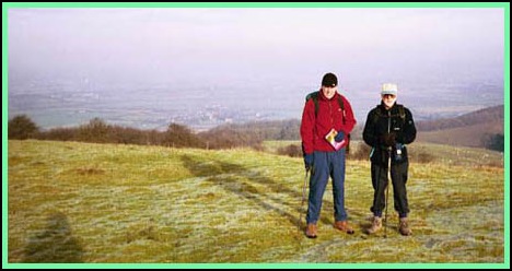 Larry and Mick on top of the 'Hill'